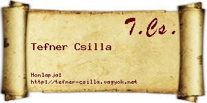 Tefner Csilla névjegykártya